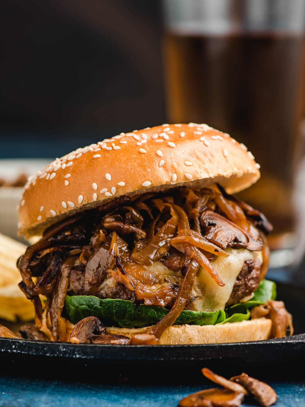 Mushroom Swiss Burger